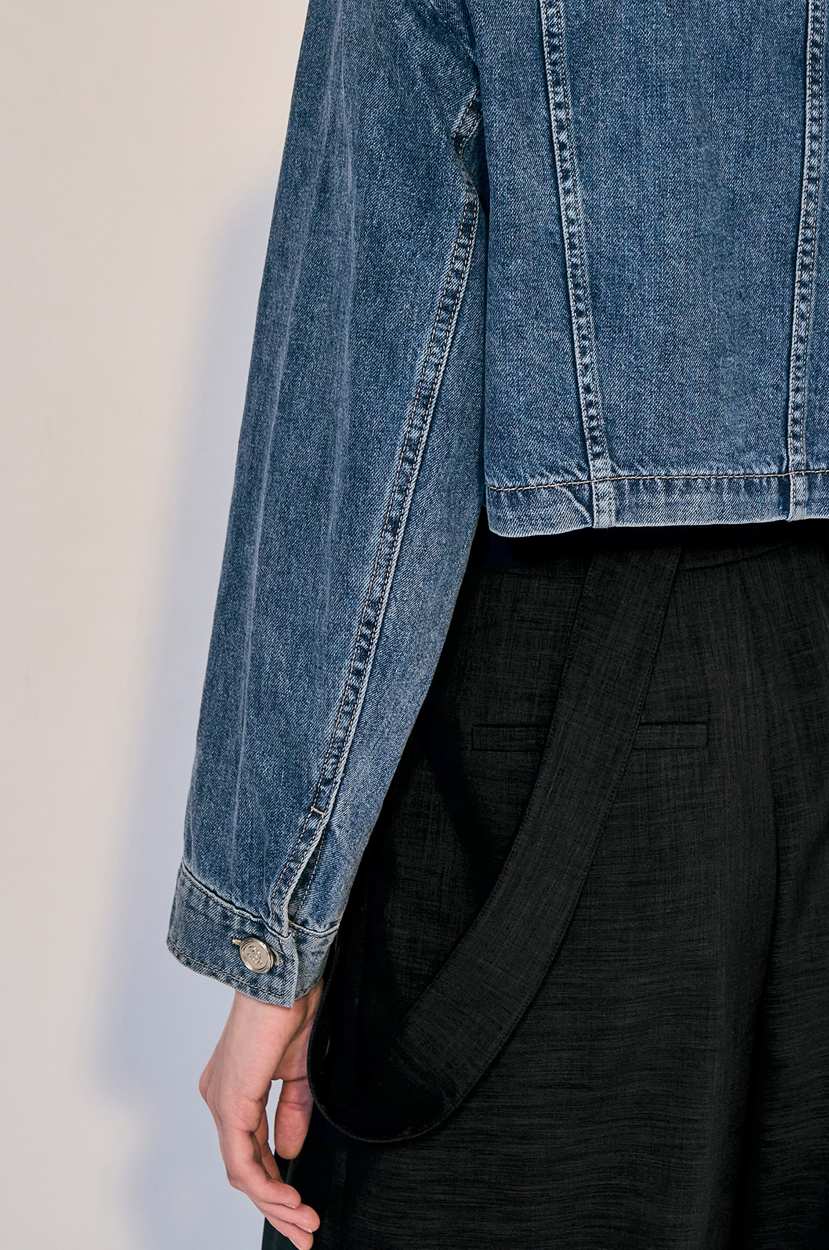 Topshop boxy crop denim on sale jacket