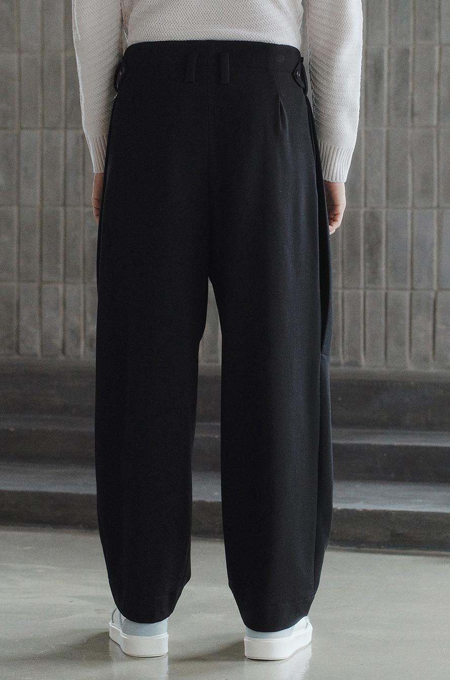 Wide Leg Suit Pants Tapered Suit Pants Minimalis Trousers Wide Leg