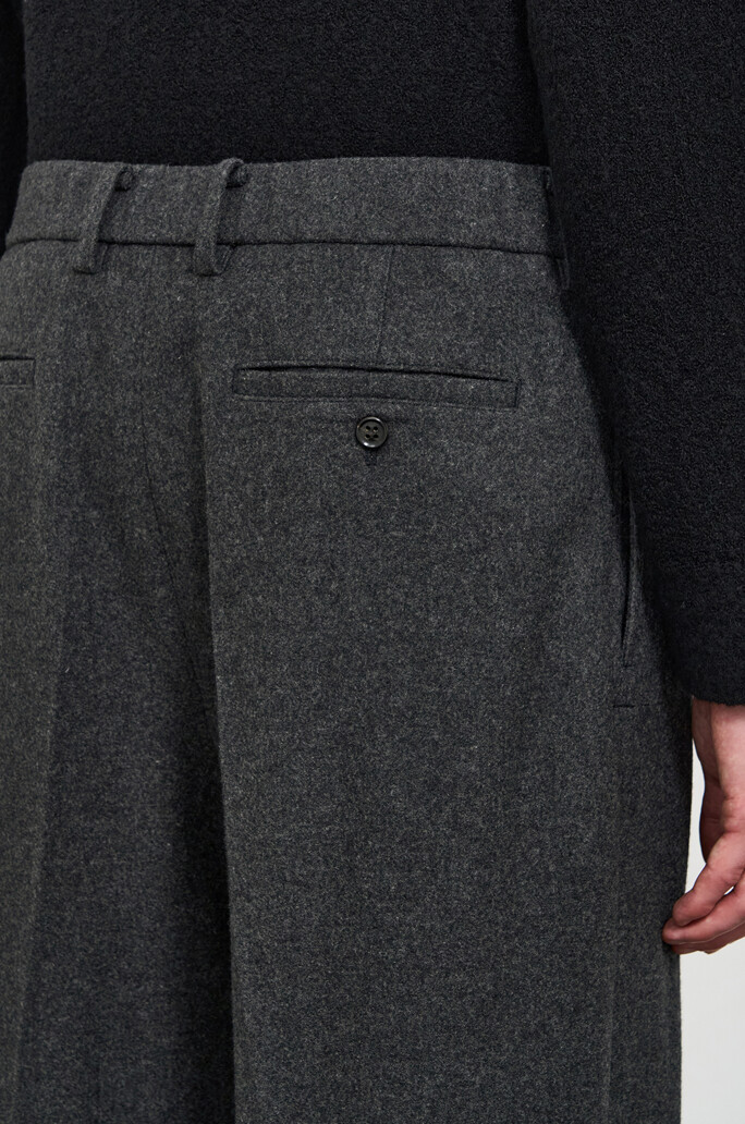 Thehandsome.com | THE HANDSOME.COM [TIME HOMME] Cashmere Blend Back Banding Wide Pants