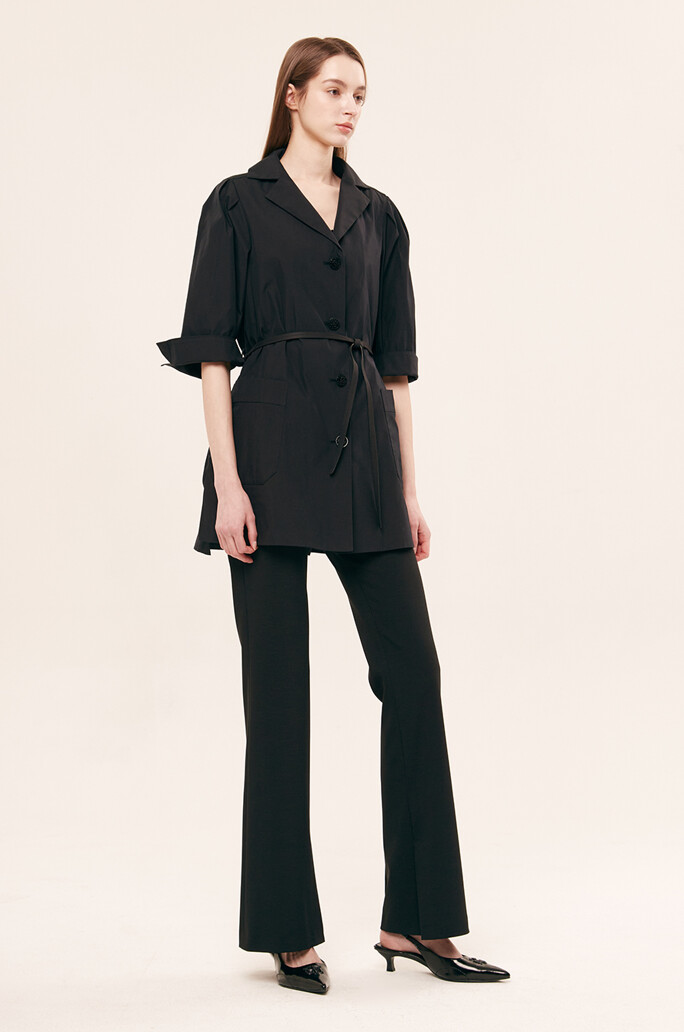 Thehandsome.com | THE HANDSOME.COM [TIME] half sleeve belted jacket